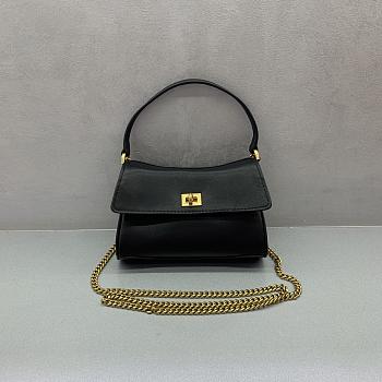 Colestore Balenciaga Rodeo Bag With Chain Nano in Black 18x12x4.5cm