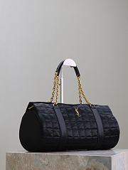 Colestore YSL Saint Laurent Gloria Quilted Satchel Bag Black 42×18×18cm - 5