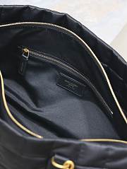 Colestore YSL Saint Laurent Gloria Quilted Satchel Bag Black 42×18×18cm - 2