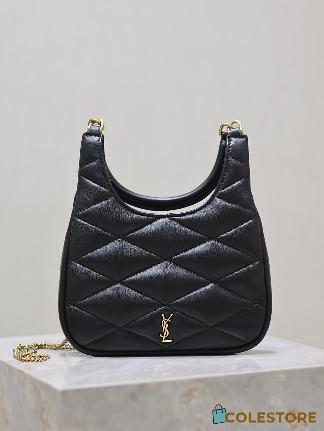 Colestore YSL Saint Laurent Sade Hobo In Lambskin Black 19x21x4cm - 1
