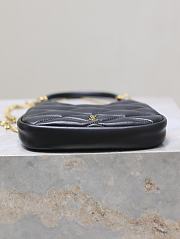 Colestore YSL Saint Laurent Sade Hobo In Lambskin Black 19x21x4cm - 5