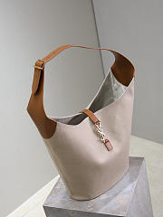 Colestore YSL Saint Laurent Le 5 A 7 Hobo Bag in Desert Dust & Brick 26×31.5×13.5cm - 4