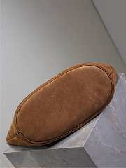Colestore YSL Saint Laurent Le 5 A 7 Hobo Bag in Bronze Brown Suede 26×31.5×13.5cm - 6