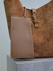 Colestore YSL Saint Laurent Le 5 A 7 Hobo Bag in Bronze Brown Suede 26×31.5×13.5cm - 2