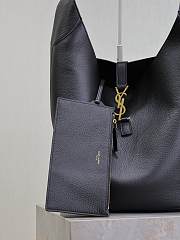 Colestore YSL Saint Laurent Le 5 A 7 Hobo Bag in Grained Leather Black 26×31.5×13.5cm - 5
