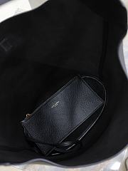 Colestore YSL Saint Laurent Le 5 A 7 Hobo Bag in Grained Leather Black 26×31.5×13.5cm - 3