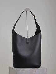 Colestore YSL Saint Laurent Le 5 A 7 Hobo Bag in Grained Leather Black 26×31.5×13.5cm - 2