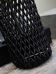Colestore YSL Saint Laurent Wood Beads Supple Bucket Black Bag 14×43×14cm - 5