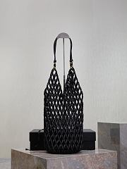 Colestore YSL Saint Laurent Wood Beads Supple Bucket Black Bag 14×43×14cm - 3