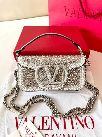 Colestore Valentino Small Locò Rhinestones 'Silver' 19x10.5x5cm