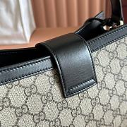 Colestore Gucci Padlock Small GG Shoulder GG Supreme Black 25.5x17.5x10cm - 2