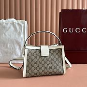 Colestore Gucci Padlock Small GG Shoulder GG Supreme White 25.5x17.5x10cm - 3