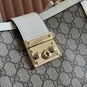 Colestore Gucci Padlock Small GG Shoulder GG Supreme White 25.5x17.5x10cm - 2