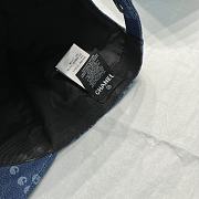 Colestore Chanel Cap Printed Washed Denim Light Blue/Blue - 6