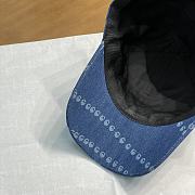 Colestore Chanel Cap Printed Washed Denim Light Blue/Blue - 4