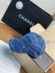 Colestore Chanel Cap Printed Washed Denim Light Blue/Blue - 2