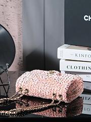Colestore Chanel Tweed Rosa Flap Bag 20x13x7cm - 6