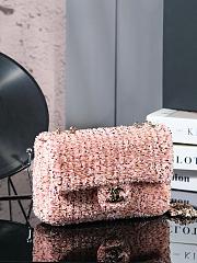 Colestore Chanel Tweed Rosa Flap Bag 20x13x7cm - 4