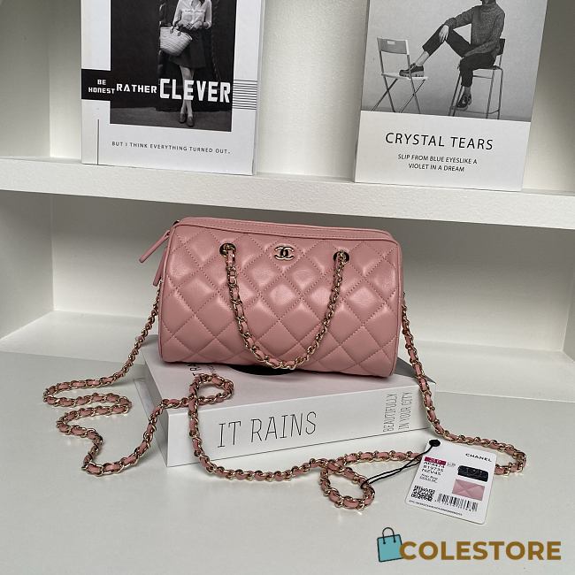 Colestore Chanel Boston Pink Bag 11.5×18.5×11cm - 1