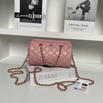 Colestore Chanel Boston Pink Bag 11.5×18.5×11cm