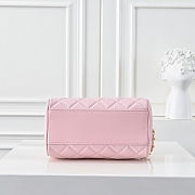 Colestore Chanel Quilted Boston Bag in Light Pink with Gold Chain 18.5x11x11cm - 6