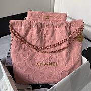 Colestore Chanel 22 Small Denim Pattern Pink Bag 39×42×8cm - 1