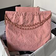 Colestore Chanel 22 Small Denim Pattern Pink Bag 39×42×8cm - 4