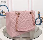 Colestore Chanel Women Shoulder bags Grand Shopping Tote Pink Leather 24x33x13cm - 3