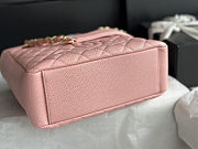 Colestore Chanel Pink Quilted Caviar Leather Petite Shopping Tote 24x25.5x5cm - 6