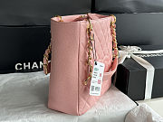 Colestore Chanel Pink Quilted Caviar Leather Petite Shopping Tote 24x25.5x5cm - 4