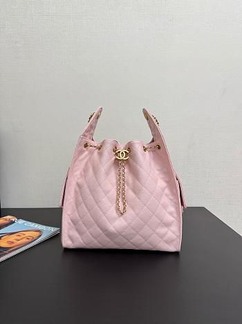 Colestore Chanel 25 Medium Handbag Grained Calfskin & Gold-Tone Metal Pink 40x30x15cm
