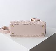 Chanel Dior Lady Dior Small Light Pink Lambskin Bag with Tortoiseshell Charms 20 x 17 x 8cm - 5