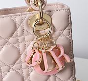 Chanel Dior Lady Dior Small Light Pink Lambskin Bag with Tortoiseshell Charms 20 x 17 x 8cm - 2