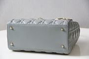 Colestore Dior Medium Lady Dior Lambskin Cannage Bag 'Gray Stone' 24x20x11cm - 6