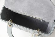 Colestore Dior Medium Lady Dior Lambskin Cannage Bag 'Gray Stone' 24x20x11cm - 5