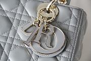 Colestore Dior Medium Lady Dior Lambskin Cannage Bag 'Gray Stone' 24x20x11cm - 2
