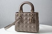 Colestore Dior Medium Lady Dior Lambskin Cannage Bag 'Brown' 24x20x11cm - 1