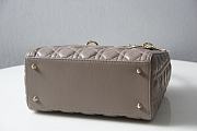 Colestore Dior Medium Lady Dior Lambskin Cannage Bag 'Brown' 24x20x11cm - 6