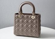 Colestore Dior Medium Lady Dior Lambskin Cannage Bag 'Brown' 24x20x11cm - 3