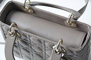 Colestore Dior Medium Lady Dior Lambskin Cannage Bag 'Brown' 24x20x11cm - 2