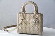 Colestore Dior Medium Lady Dior Lambskin Cannage Bag 'Beige' 24x20x11cm - 4