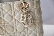 Colestore Dior Medium Lady Dior Lambskin Cannage Bag 'Beige' 24x20x11cm - 2