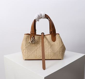 Colestore Dior Small Toujours Bag Natural Cannage Raffia 23 x 14 x 12cm