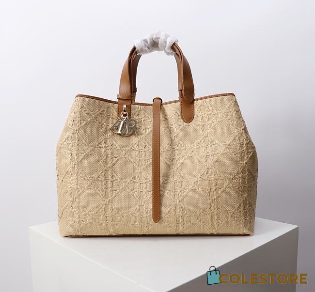 Colestore Dior Large Toujours Bag Natural Cannage Raffia 37 x 27 x 21cm - 1