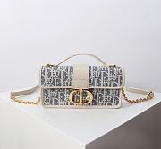 Colestore Dior 30 Montaigne Top Handle Bag Blue Dior Oblique  20×10×4cm - 1