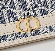 Colestore Dior 30 Montaigne Cigale Pouch with Chain Blue Dior Oblique 20.5×11×5cm - 2