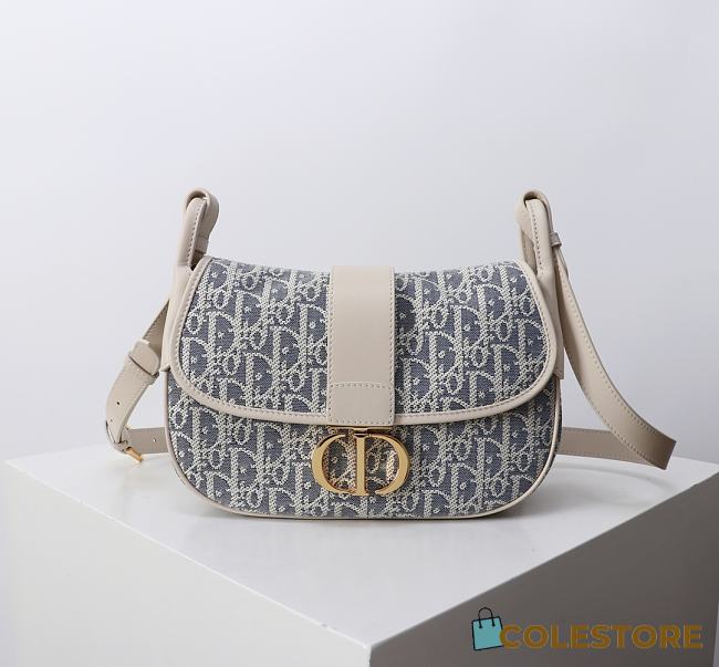 Colestore Dior Medium 30 Montaigne Satchel Bag Blue Dior Oblique 24 x 17 x 9 cm - 1