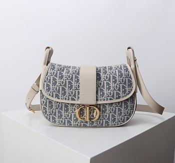 Colestore Dior Medium 30 Montaigne Satchel Bag Blue Dior Oblique 24 x 17 x 9 cm
