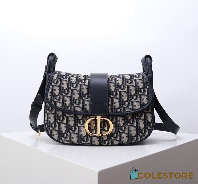 Colestore Dior Medium 30 Montaigne Satchel Bag Blue Dior Oblique Jacquard  24 x 17 x 9 cm - 1