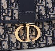 Colestore Dior Medium 30 Montaigne Satchel Bag Blue Dior Oblique Jacquard  24 x 17 x 9 cm - 2